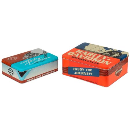 Harley-Davidson Vintage Poster Opberg Blikken LAATSTE STUKS | 32% korting | Harley-Davidson
