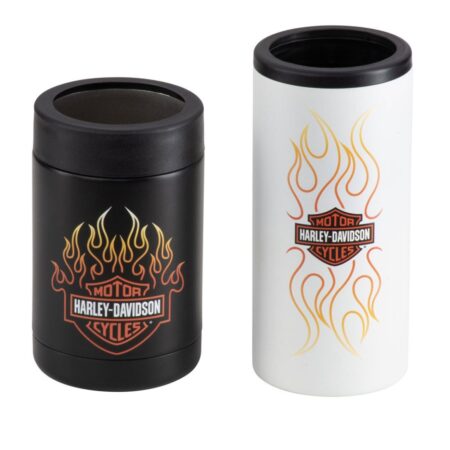 Harley Davidson Vlammen Roestvrijstalen Blikjes Koeler Set | Harley-Davidson