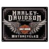 Harley-Davidson Winged Bar & Shield Metalen Bord Met Reliëf - 30 x 40 cm | Harley-Davidson