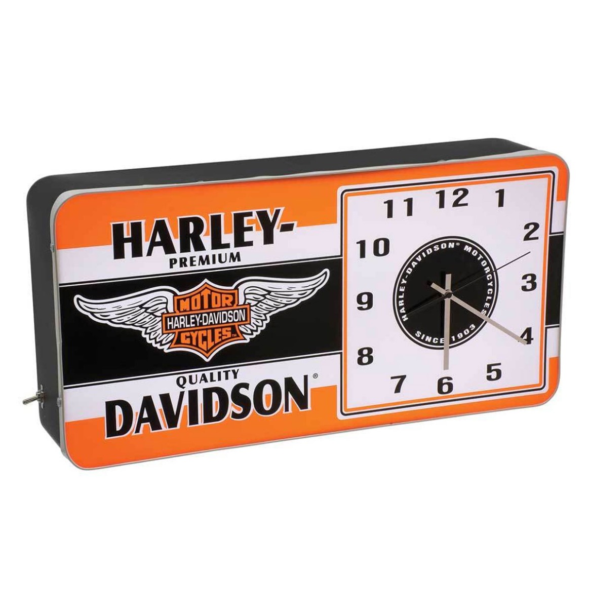 Harley-Davidson Winged Logo LED Reklame Klok - 220V | Harley-Davidson