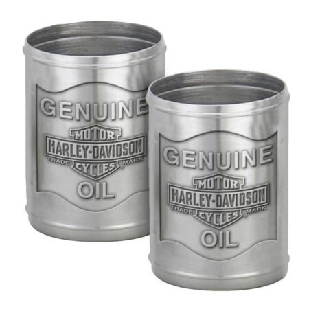 Harley-Davidson® Custom Tooled Bewerkte Tinnen Oliebus Borrelglaasje - 68 ml. HDL-18805 | Harley-Davidson