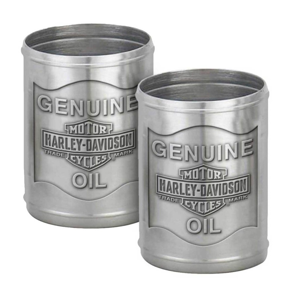 Harley-Davidson® Custom Tooled Bewerkte Tinnen Oliebus Borrelglaasje - 68 ml. HDL-18805 | Harley-Davidson