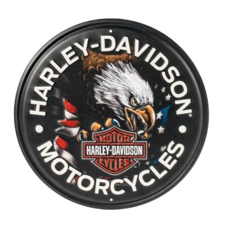 Harley-Davidson® H-D Patriotic Eagle Metalen Wandbord - Ø 31 cm (Met Relief) | Harley-Davidson