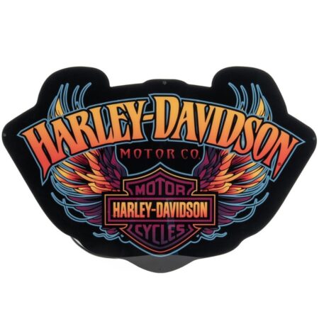 Harley-Davidson® Vivid Winged Bar & Shield LED Wandbord - 52 x 34 cm | Harley-Davidson