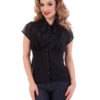 Harlow Chiffon Tie Top Black-XL | 18% korting | Steady Clothing