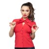Harlow Tie Top Solid Red-XXXXL | Steady Clothing