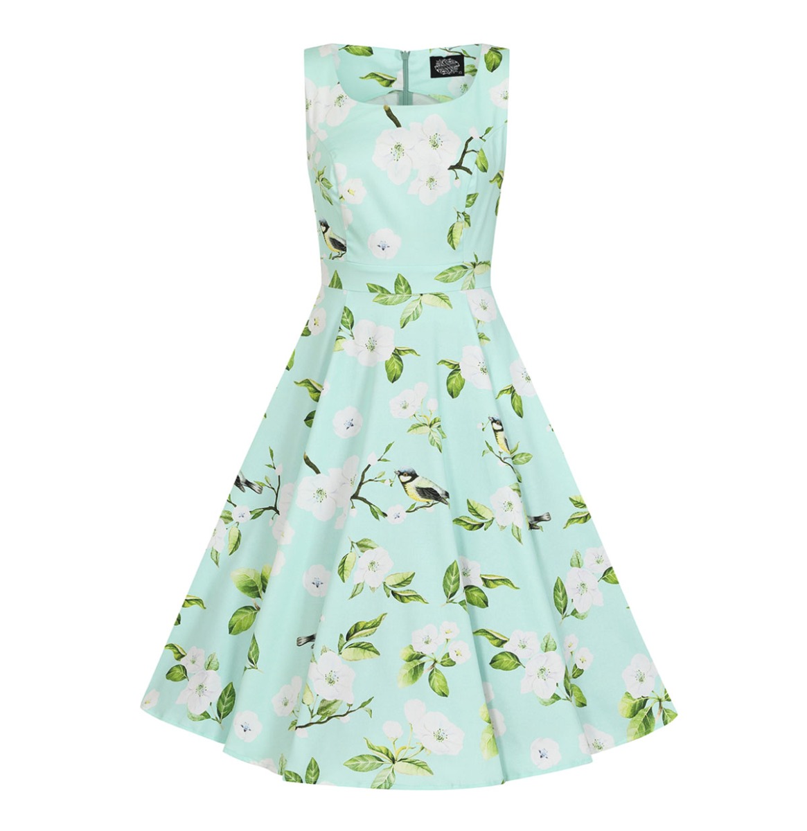 Heart & Roses Andrea Floral Swing Dress Green-XS | Hearts and Roses