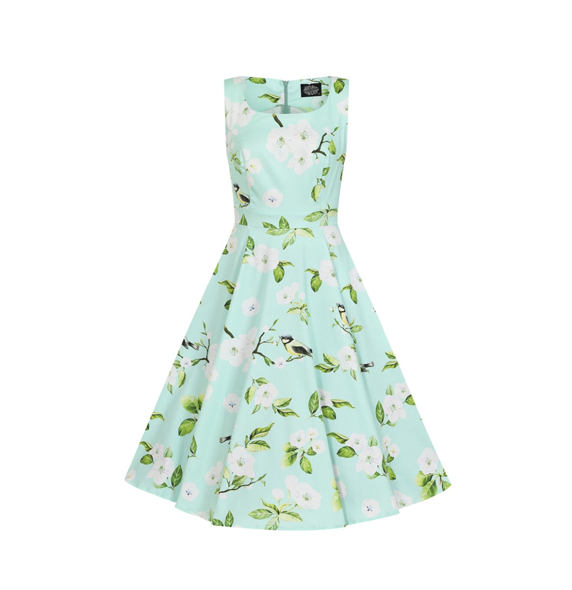 Heart & Roses Andrea Floral Swing Dress Kids Green-11 - 12 Jaar | Hearts and Roses