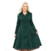 Heart & Roses Forest Swing Coat Green-S | Hearts and Roses