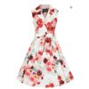 Hearts & Roses Adelyn Floral Swing Dress White -XXL | Fiftiesstore
