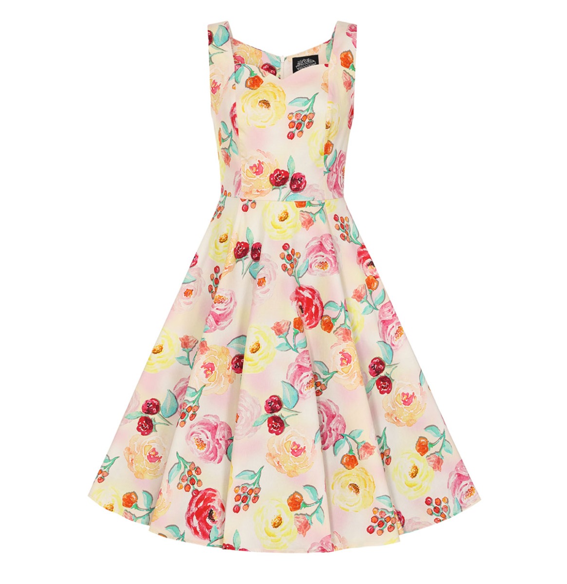 Hearts & Roses Annie Floral Swing Dress Pink-XL | Hearts and Roses