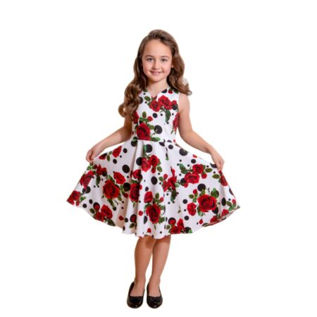 Hearts & Roses Colette Floral Swing Dress Kids-9 - 10 Jaar | Hearts and Roses