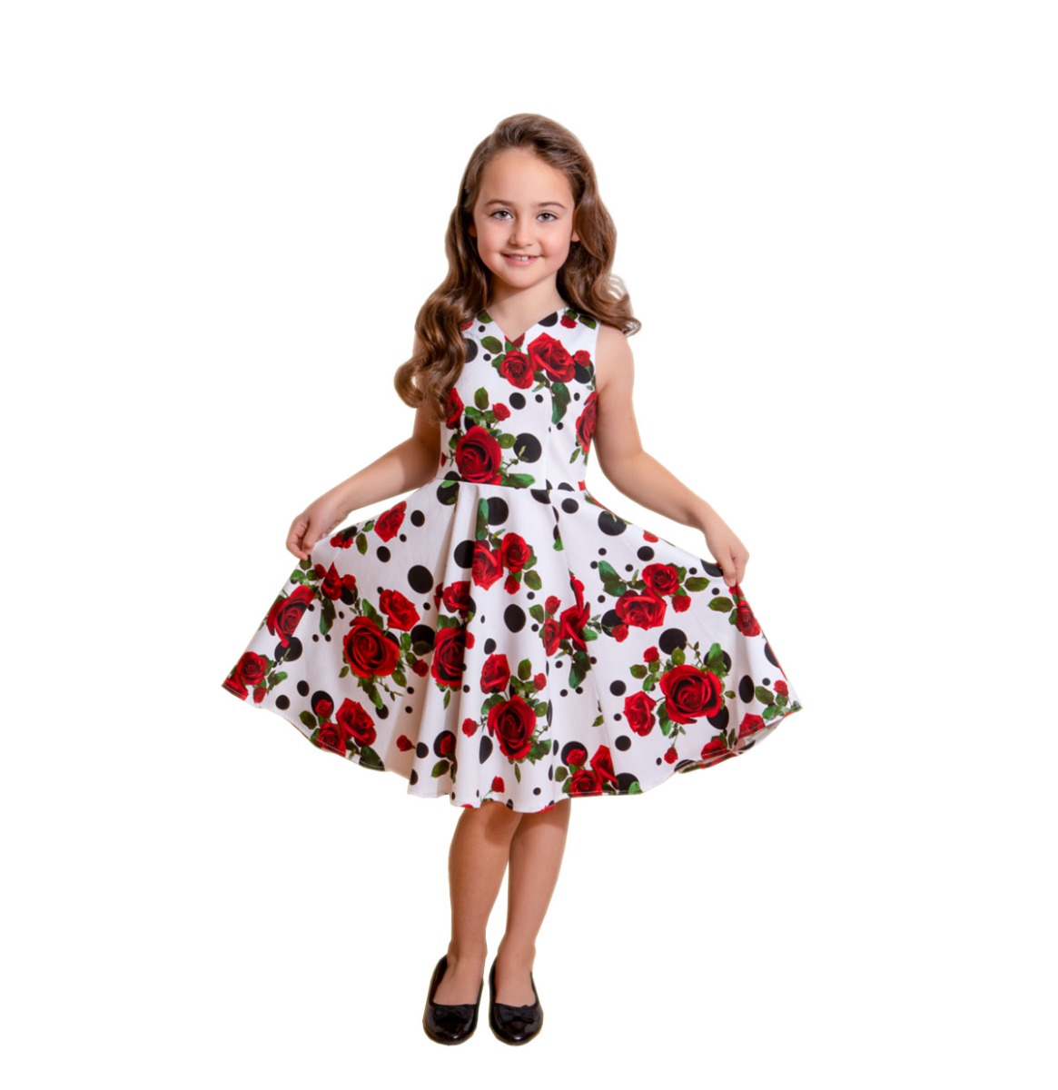 Hearts & Roses Colette Floral Swing Dress Kids-9 - 10 Jaar | Hearts and Roses
