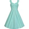 Hearts & Roses Elena Polka Dress Green-XXL | Fiftiesstore