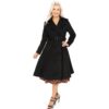 Hearts & Roses Imogen Swing Coat Black-XS | Hearts and Roses