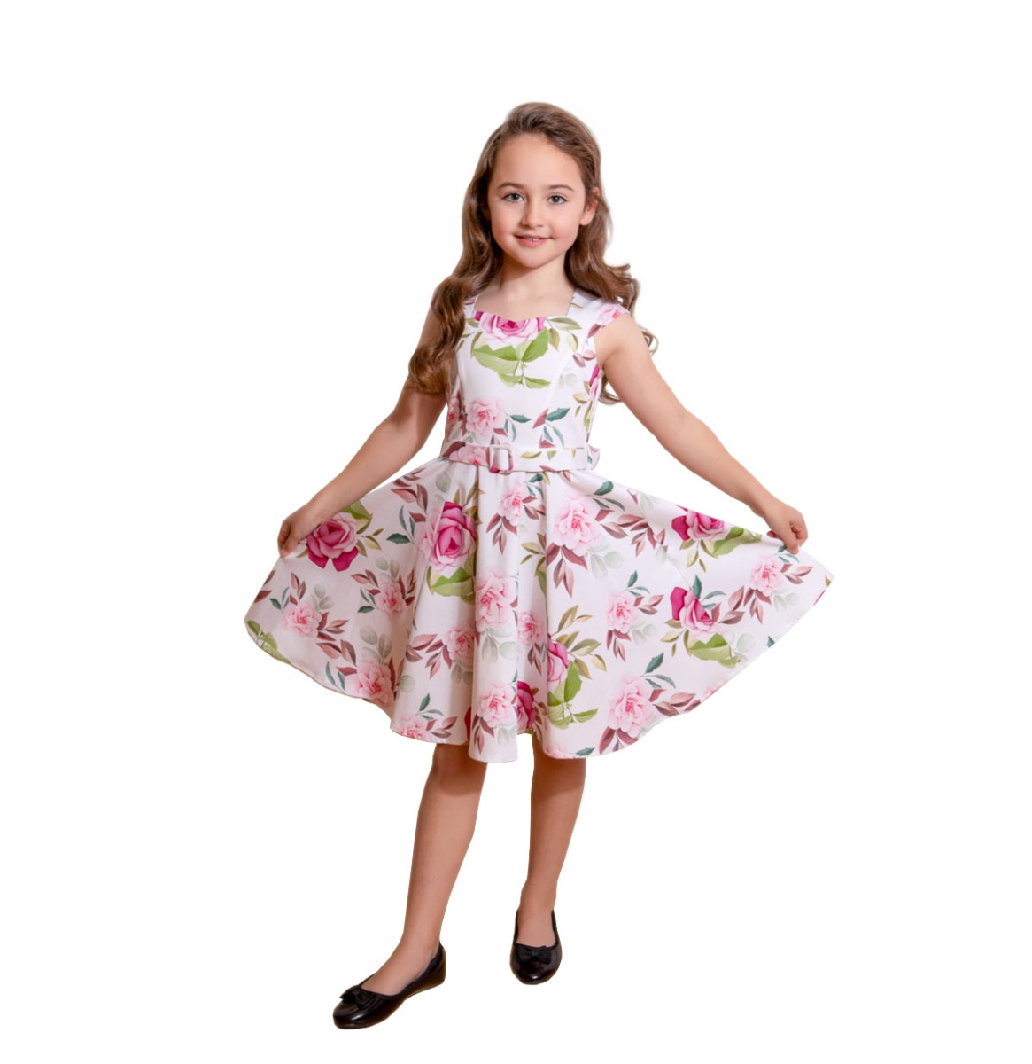 Hearts & Roses Lexi Floral Swing Dress Kids-11 - 12 Jaar | Hearts and Roses
