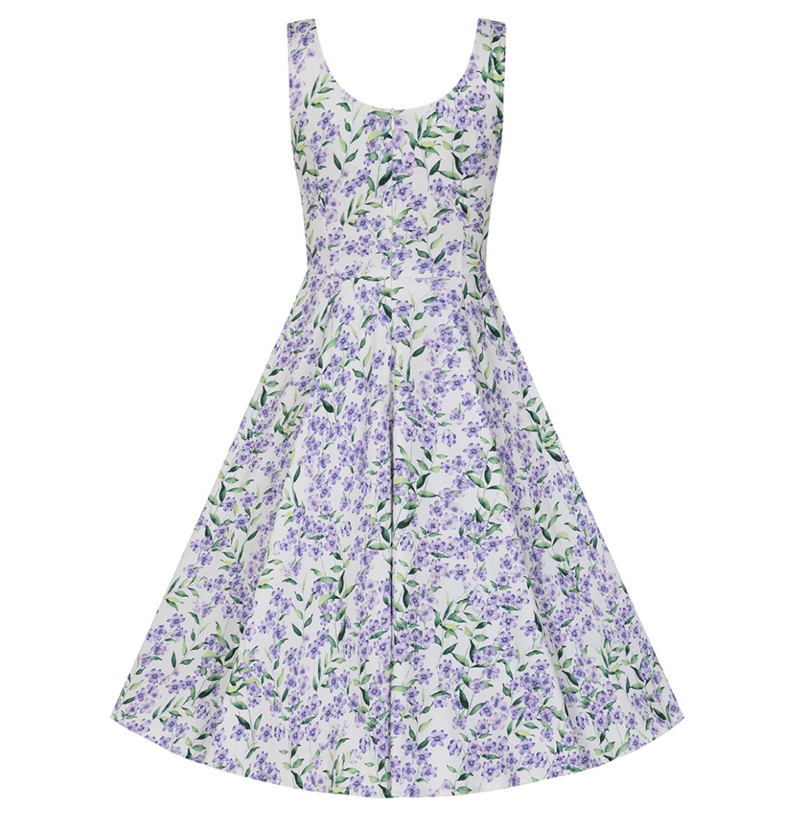 Hearts & Roses Meadow Swing Dress White Lilac-L | Hearts and Roses