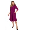 Hearts & Roses Pretty Plum Swing Dress-L | 27% korting | Hearts and Roses