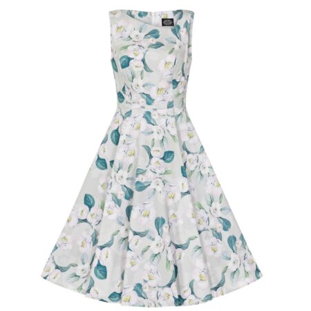 Hearts & Roses Rey Floral Swing Dress Grey-M | Hearts and Roses