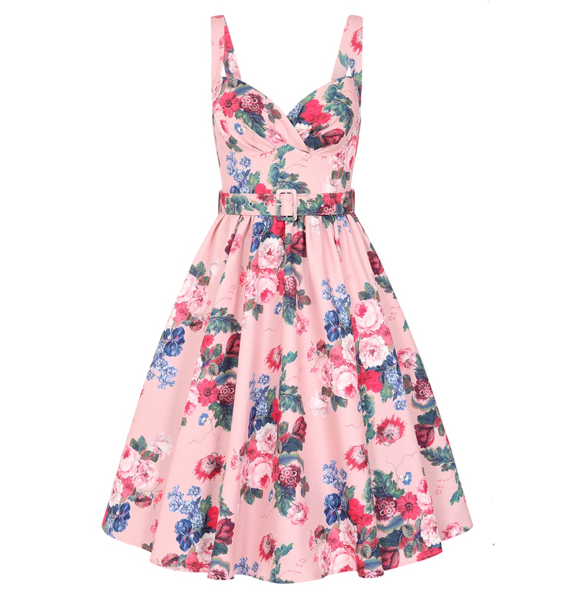 Hearts & Roses Rosabelle Bloom Swing Dress Pink-XL | Hearts and Roses