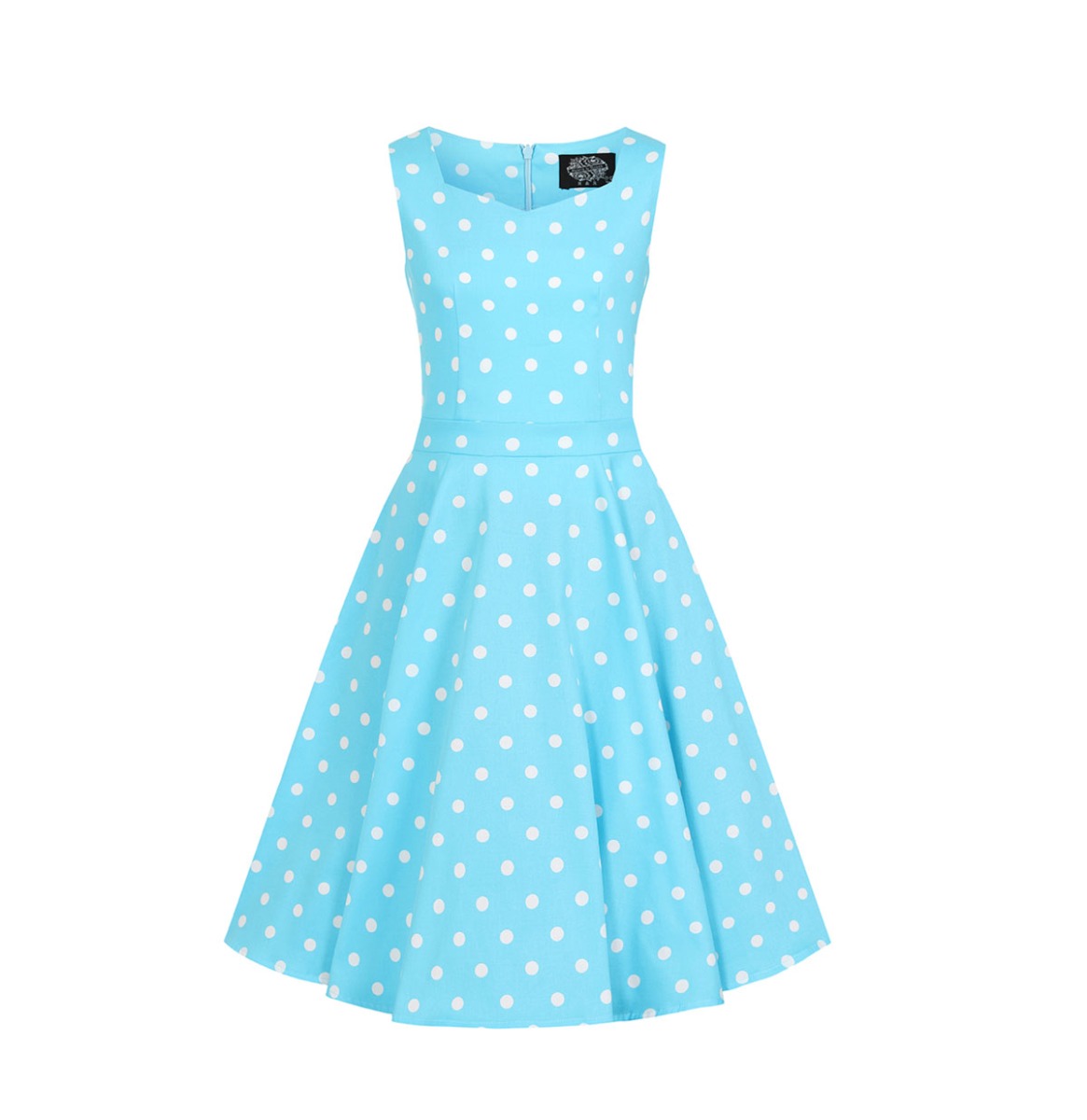 Hearts & Roses Ruth Polka Dot Swing Dress Kids Blue-9 - 10 Jaar | Hearts and Roses
