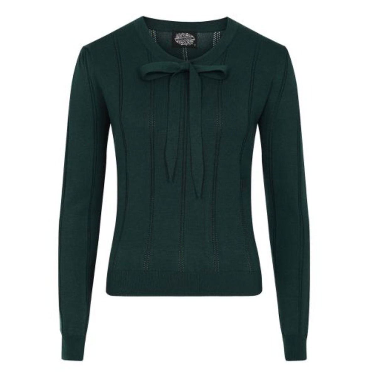 Hearts & Roses Shelly Knitted Top Green-XL | Fiftiesstore
