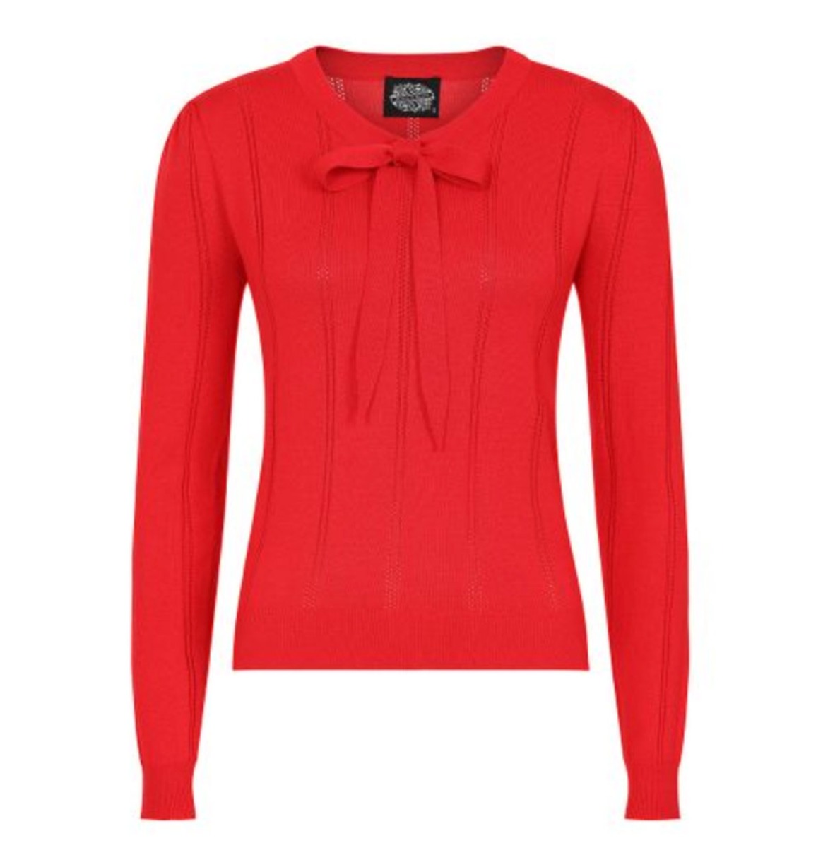 Hearts & Roses Shelly Knitted Top Red-XL | Fiftiesstore