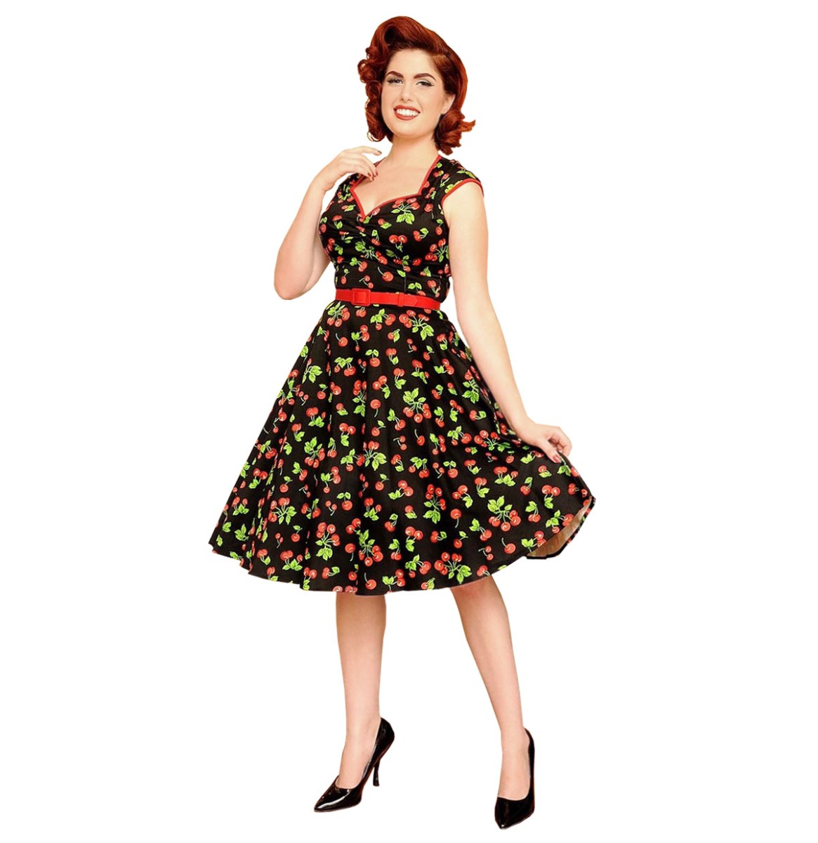 Heidi Dress Cherry-XS | 54% korting | Pinup Couture