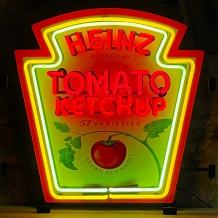Heinz Tomato Ketchup Logo Neon Verlichting 60 x 60 cm - Rood