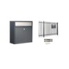 Hekbrievenbus Allux 2500 - antraciet met RVS klep | Allux