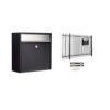 Hekbrievenbus Allux 2500 - zwart met RVS klep | Allux