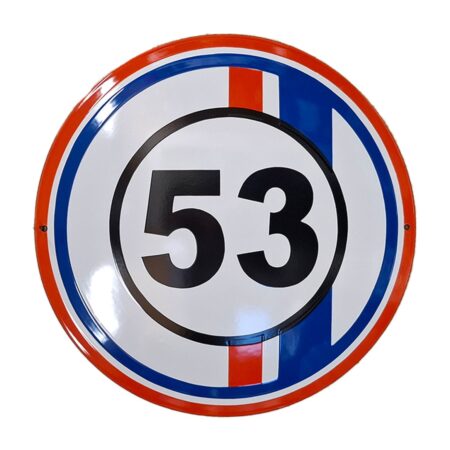 Herbie "53" Emaille Bord - Ø40cm | Fiftiesstore
