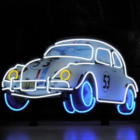 Herbie The Love Bug Neon Verlichting 75 x 45 cm - Wit