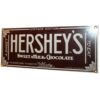 Hershey's Sweet Milk Chocolate Emaille Bord - 32 x 13 cm - Ande Rooney - 1991 | Fiftiesstore