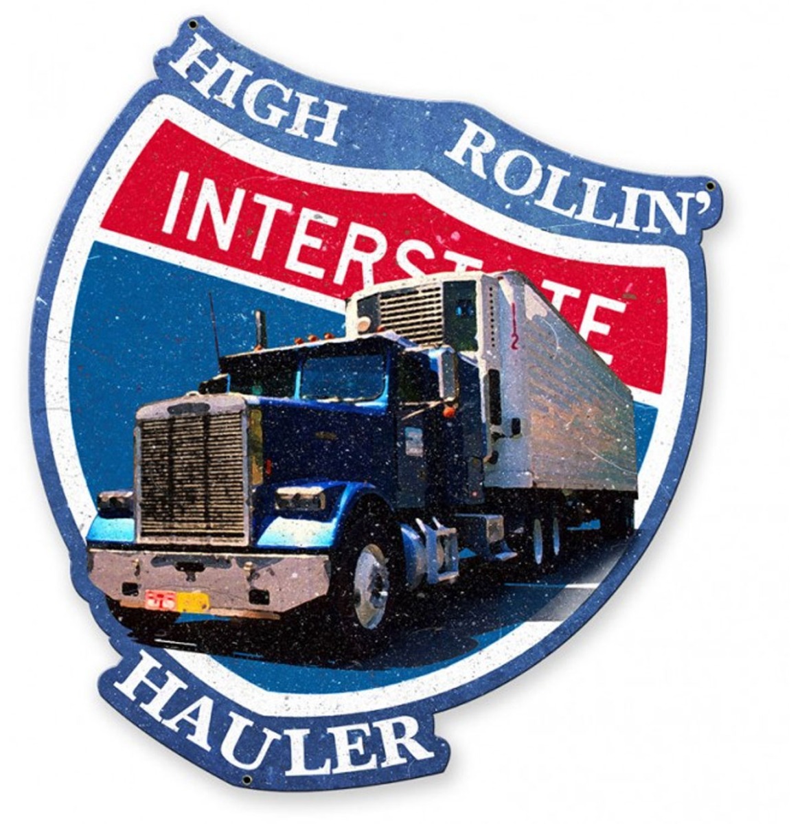 High Rollin' Interstate Hauler Zwaar Metalen Bord 40 x 35 cm | Fiftiesstore