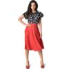 High Waist Vivien Swing Skirt Apple Red-XXL | Unique Vintage