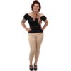 High Waisted Cropped Pants Tan-XL | 34% korting | Laura Byrnes