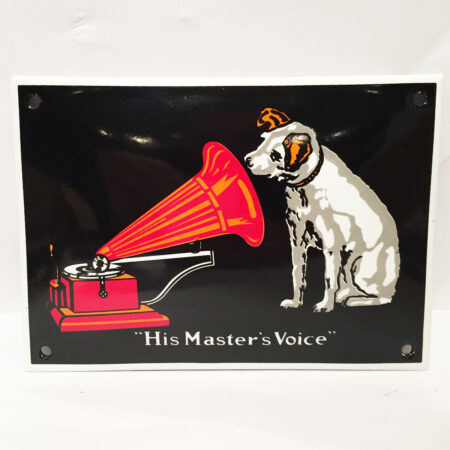 His Master's Voice Emaille Bord | Fiftiesstore