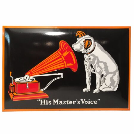 His Master's Voice Large Emaille Bord V.2 | Fiftiesstore