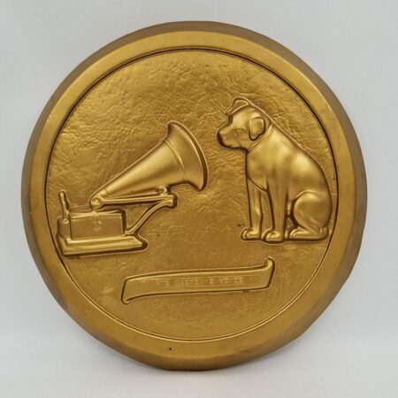 His Master's Voice Nipper Wall Plaque - Ø40 cm (Gips) | The Dutch Pickers