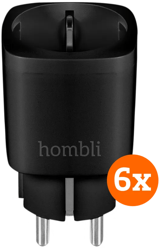 Hombli Slimme Stekker Zwart 6-Pack