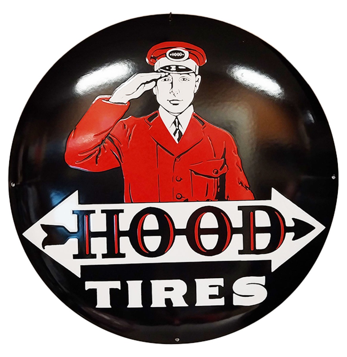 Hood Tires Emaille Bord - 50cm | Fiftiesstore