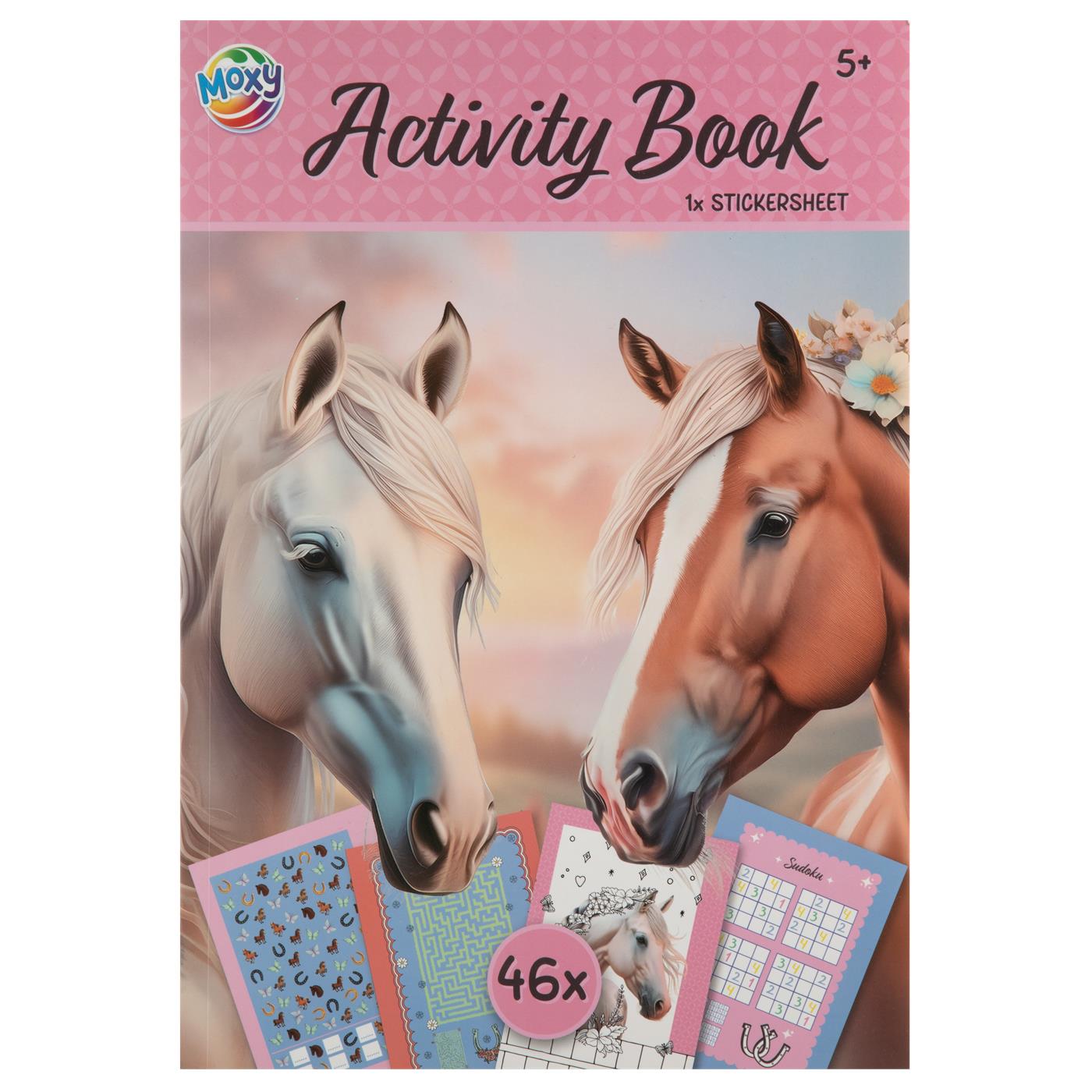 Horses Activiteitenboek + stickers A4 | Moxy