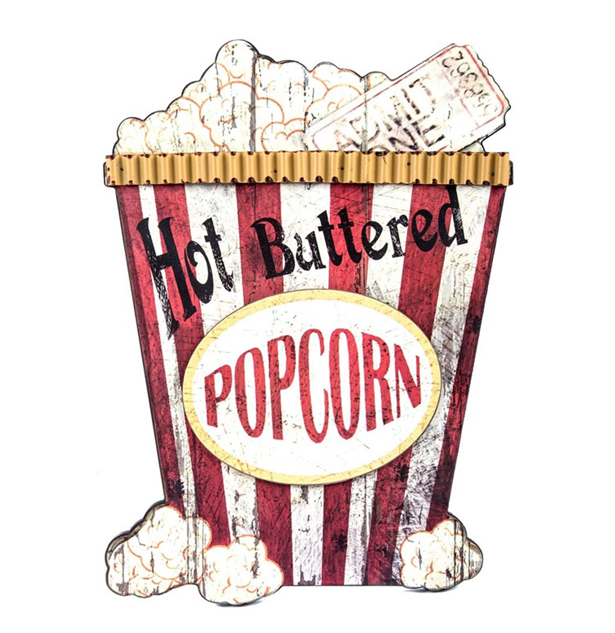 Hot Buttered Popcorn MDF Wand Bord | 17% korting | Fiftiesstore