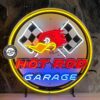 Hot Rod Garage Neon Verlichting Mr. Horsepower 65 x 65 cm - Rood