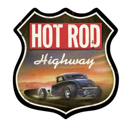 Hot Rod Highway Zwaar Metalen Bord | 12% korting | Fiftiesstore