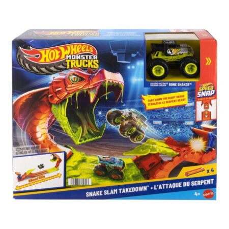 Hot Wheels Monster Trucks Snake Slam Takedown Track | Hot Wheels