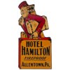 Hotel Hamilton Stalen Bord met Relief - 60 x 30cm | Fiftiesstore