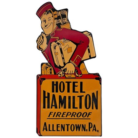 Hotel Hamilton Stalen Bord met Relief - 60 x 30cm | Fiftiesstore