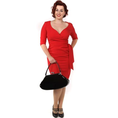 Hourglass Dress Luxe Crepe 3/4 Sleeve
